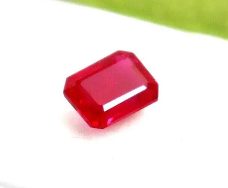 Natural Emerald-Cut Red Ruby Loose Gemstone 8.09 Ct EGL Certified