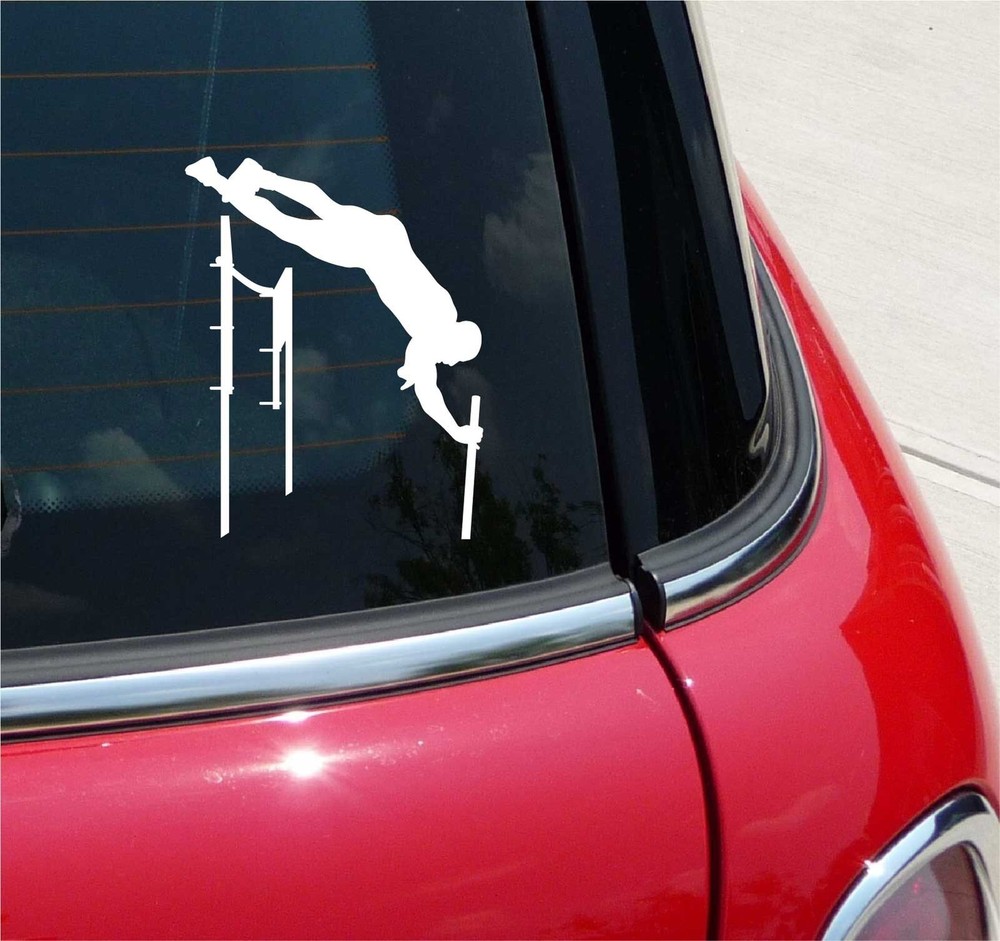 POLE VAULT VAULTING TRACK OLYMPIC POLES GRAPHIC DECAL STICKER ART CAR WALL DECOR