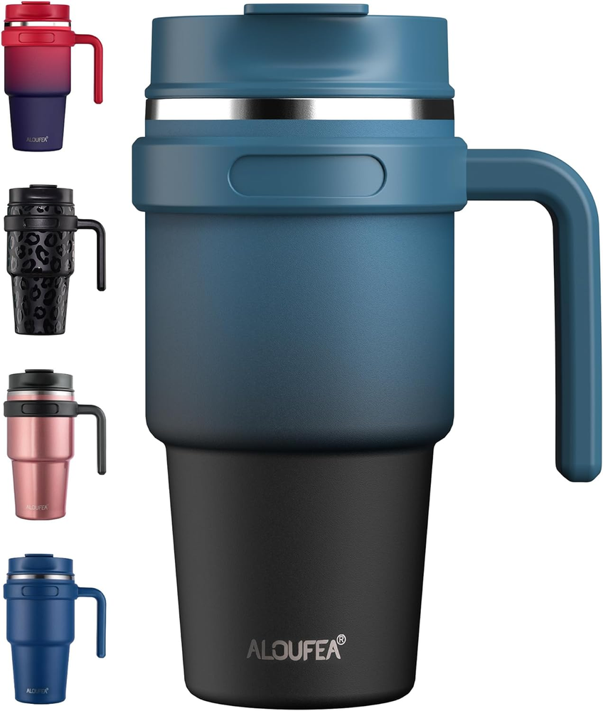 20 Oz Insulated Coffee Mug Tumbler with Handle, Stainless Steel Travel Mug Tumbl