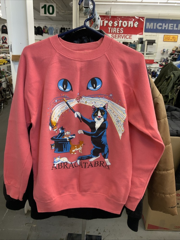 Vintage Hanes Abracatabra magic-themed sweatshirt size medium-image
