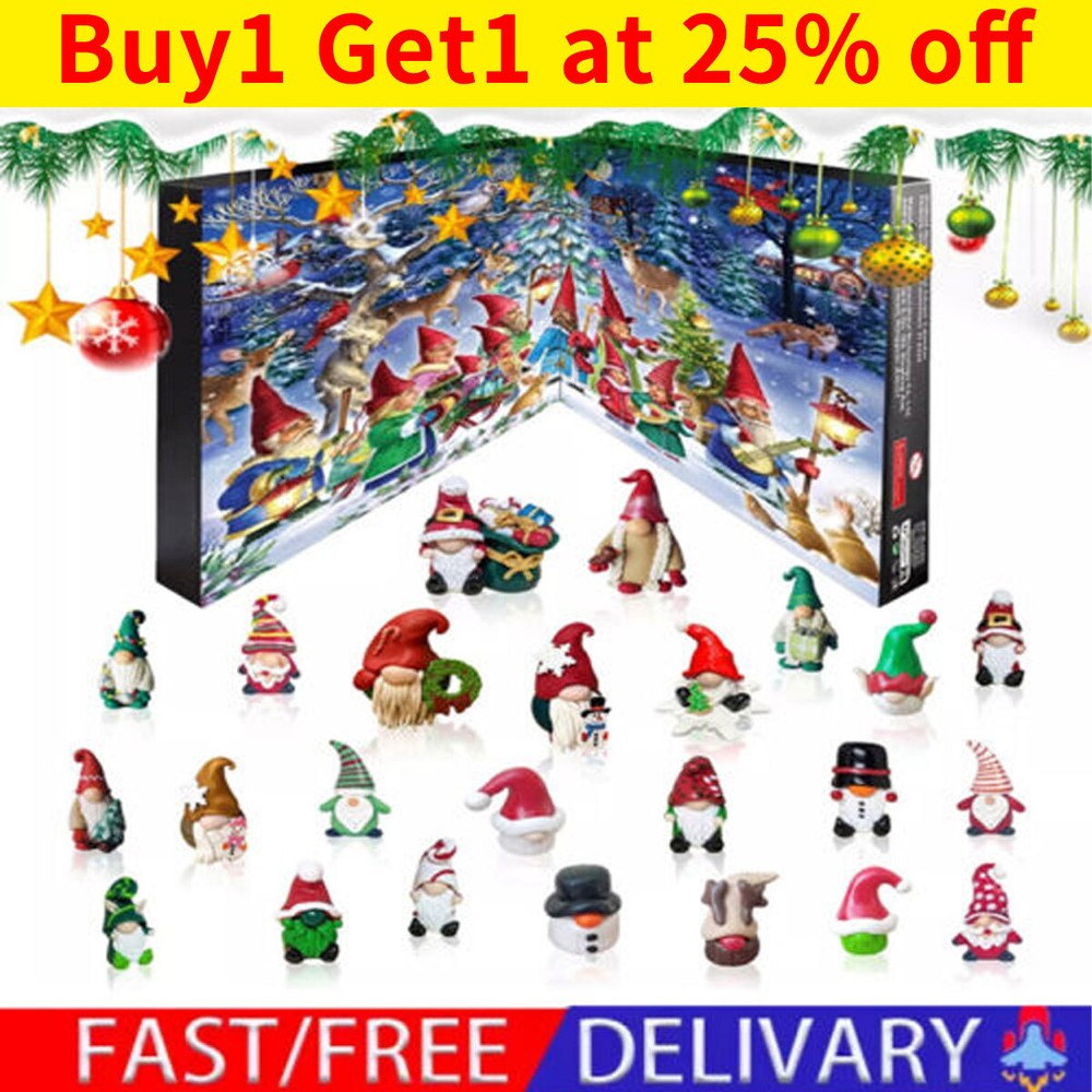 2024 Christmas ResinGnome Advent Calendar 24PCS Countdown Xmas Decor Gifts Kids
