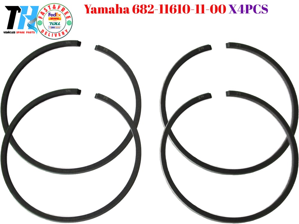 For Yamaha Outboard 682-11610-11-00 Piston Ring 0.25mm 9.9-15HP FREESHIP x4PCS