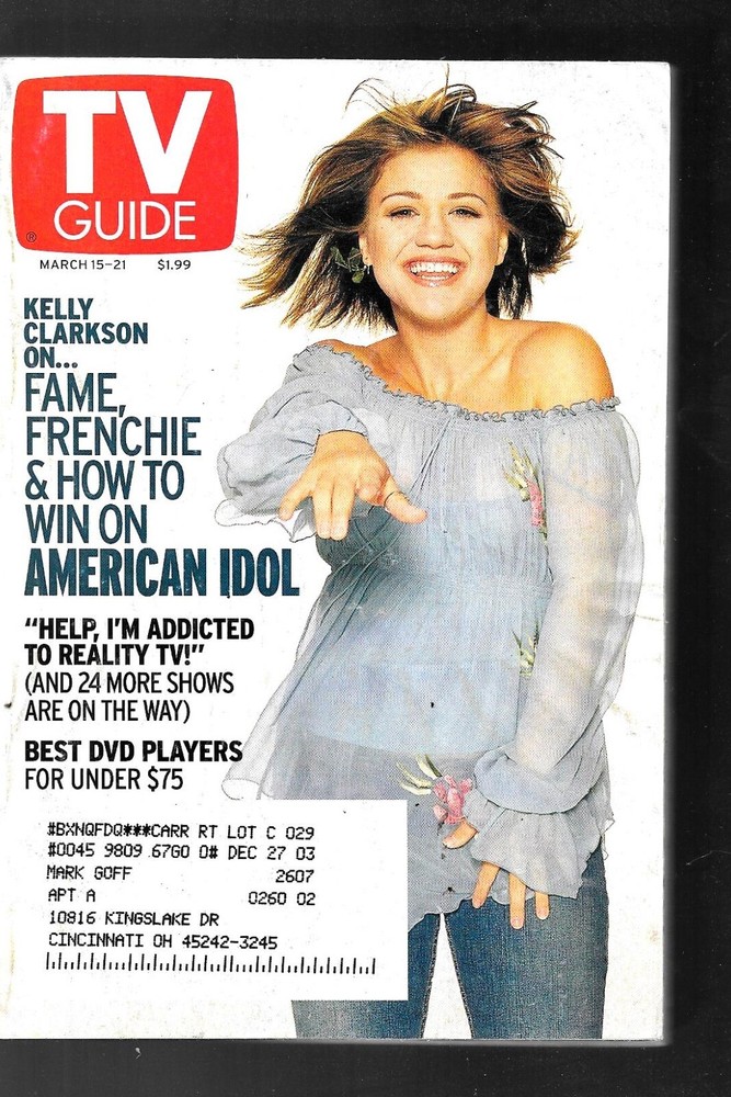 March 2003 TV Guide Featuring Kelly Clarkson, American Idol, Children of Dune, Cincinnati OH Edition
