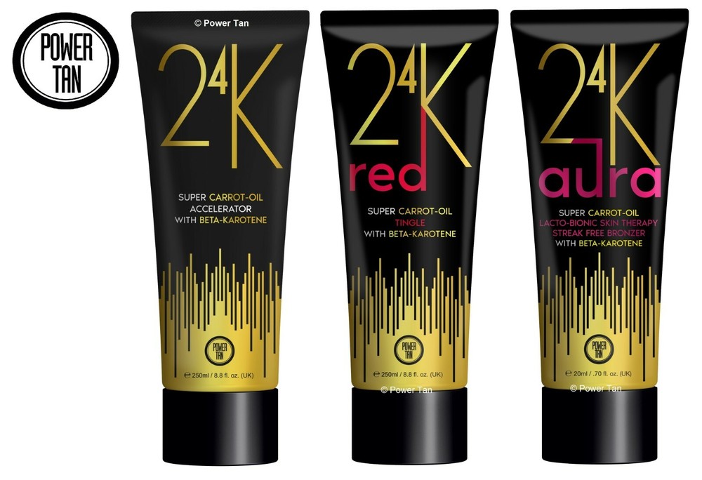 Power Tan 24K Range Original/Red/Aura Tanning Sunbed Accelerator Lotion 250ml