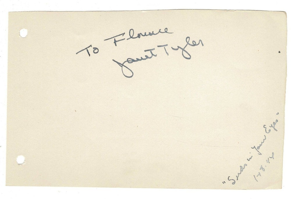 Janet Tyler signed autographed album page! AMCo! 12911