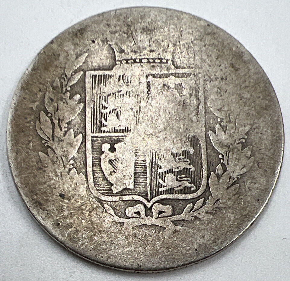Victorian British Silver Half-Crown Coin Worn Condition a1224