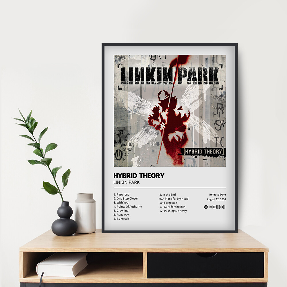 Hybrid Theory - Linkin Park Album Poster 20x30 24x36” Custom Music Canvas Poster
