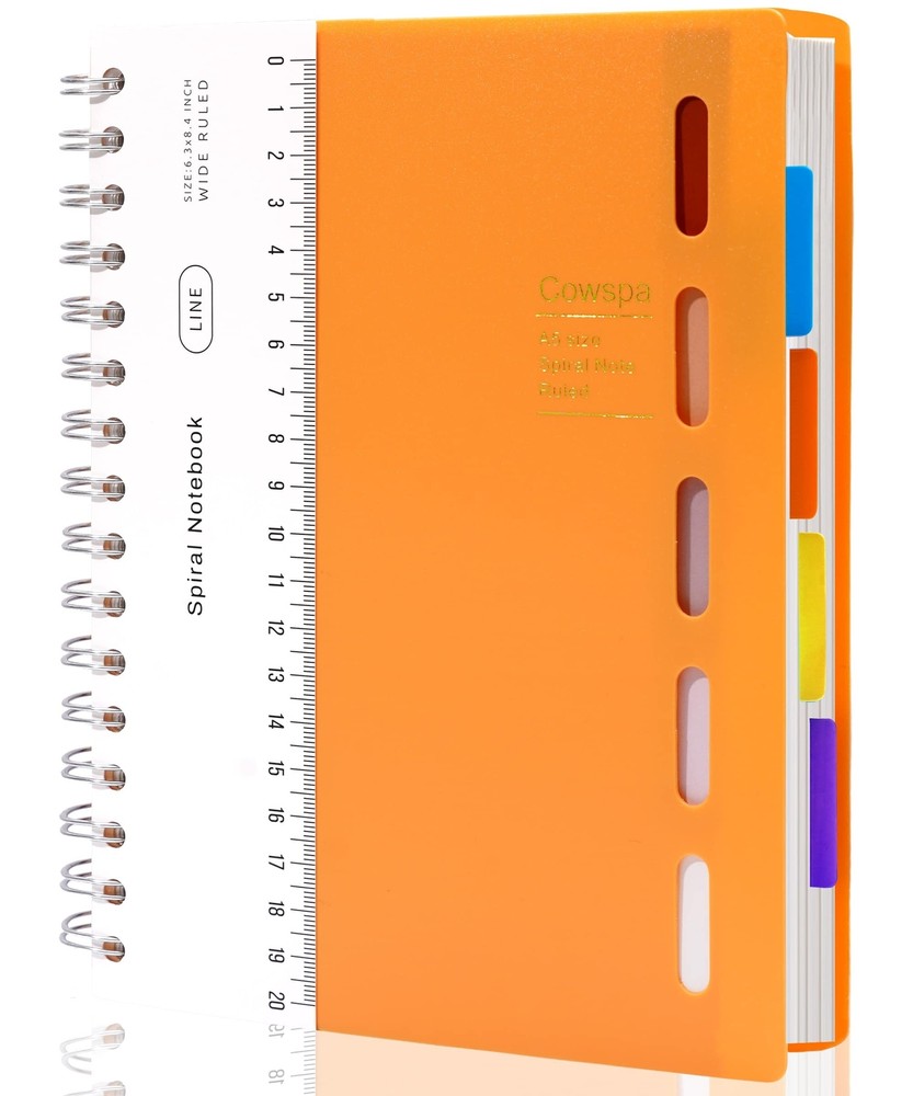 5 Subject Spiral Notebook Spiral Bound Journal Wide Ruled 7