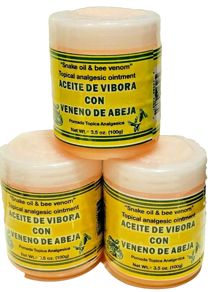 ACEITE DE VIVORA VENENO DE ABEJA -SNAKS OIL & BEE VENOM TOPICAL ANALGESIC 3 PACK-image