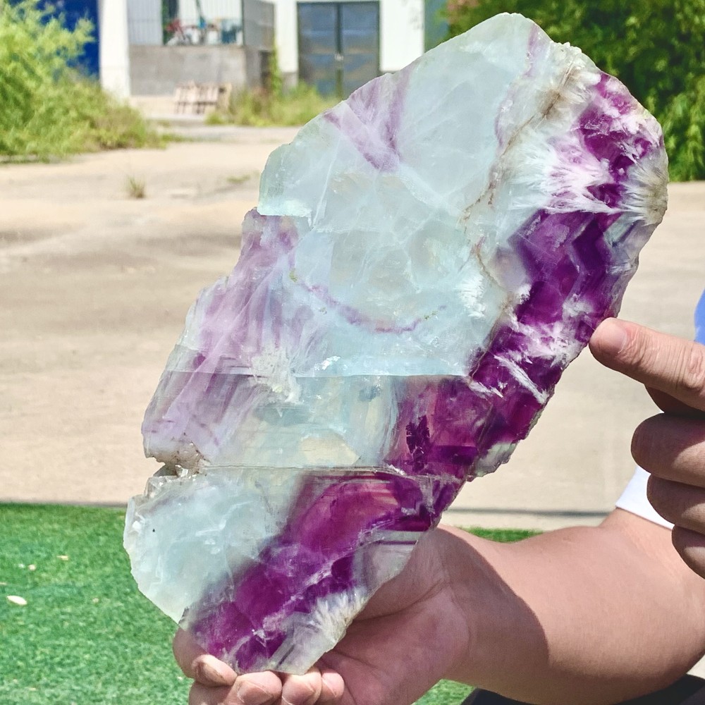 1.84LB Natural Rainbow Fluorite Rough Stone Specimens for Healing and Collection