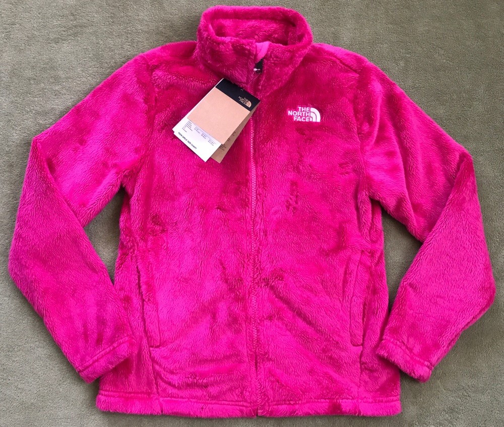 NWT The North Face Youth Girl LG 12 Osolita F/Z Fuzzy Fleece Jacket Full Zip New