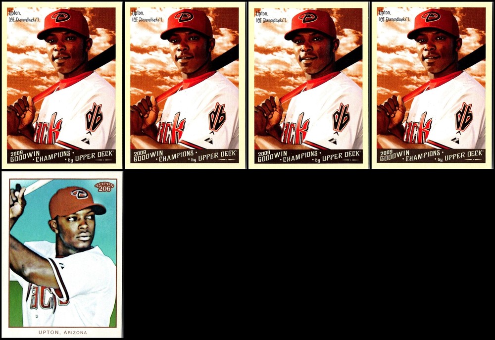 2009 Justin Upton 5-Card Limited Edition Rare Gem Lot  
