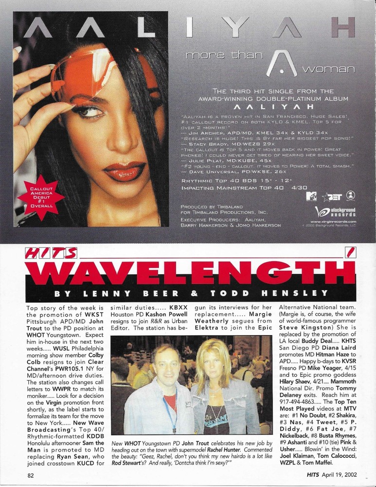 AALIYAH Vintage More than Woman 2002 CD Promo Poster 8.5x11 MINT Condition-image