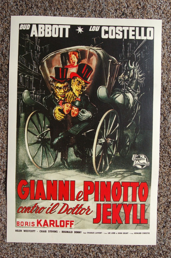 Abbot and Costello Meet Dr Jekyll and Mr Hyde Vintage Lobby Card Poster-image