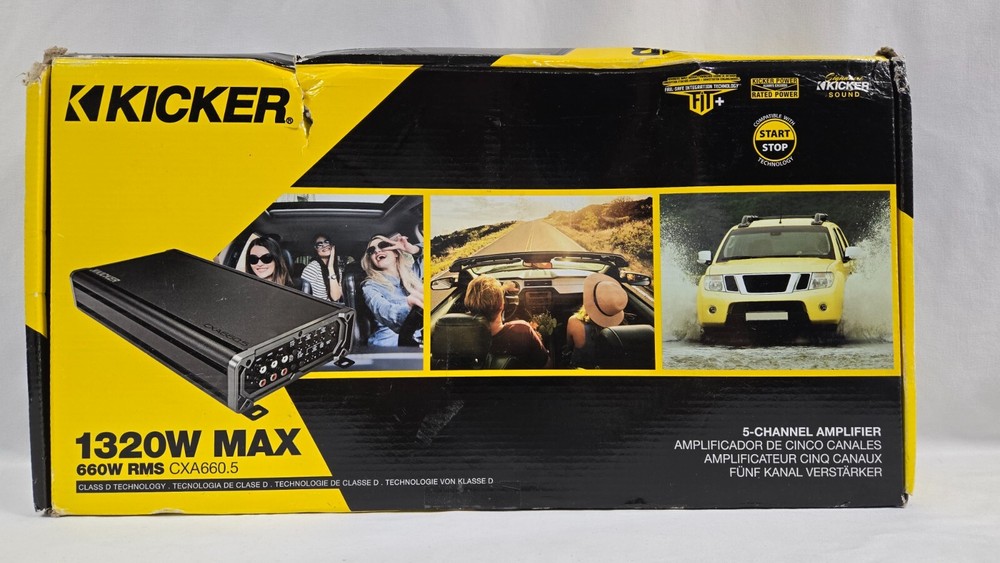Kicker 46CXA660.5T 1320 Watt 5 Channel Amplifier Class AB 660W Rms A/B CXA660.5T