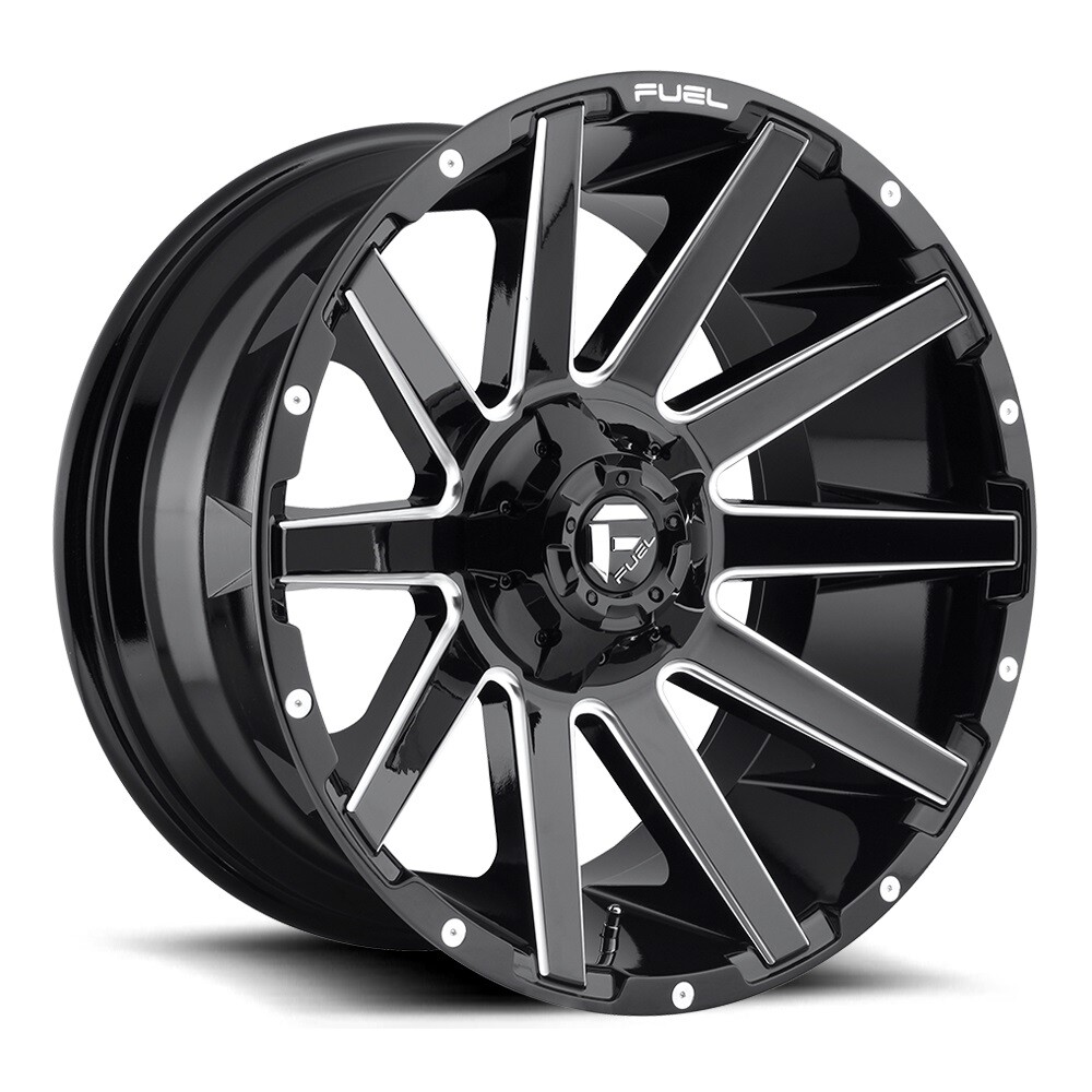 FUEL Contra D615 20X9 5X139.7/5X150 Offset 1 Gloss Black & Milled (Qty of 1)