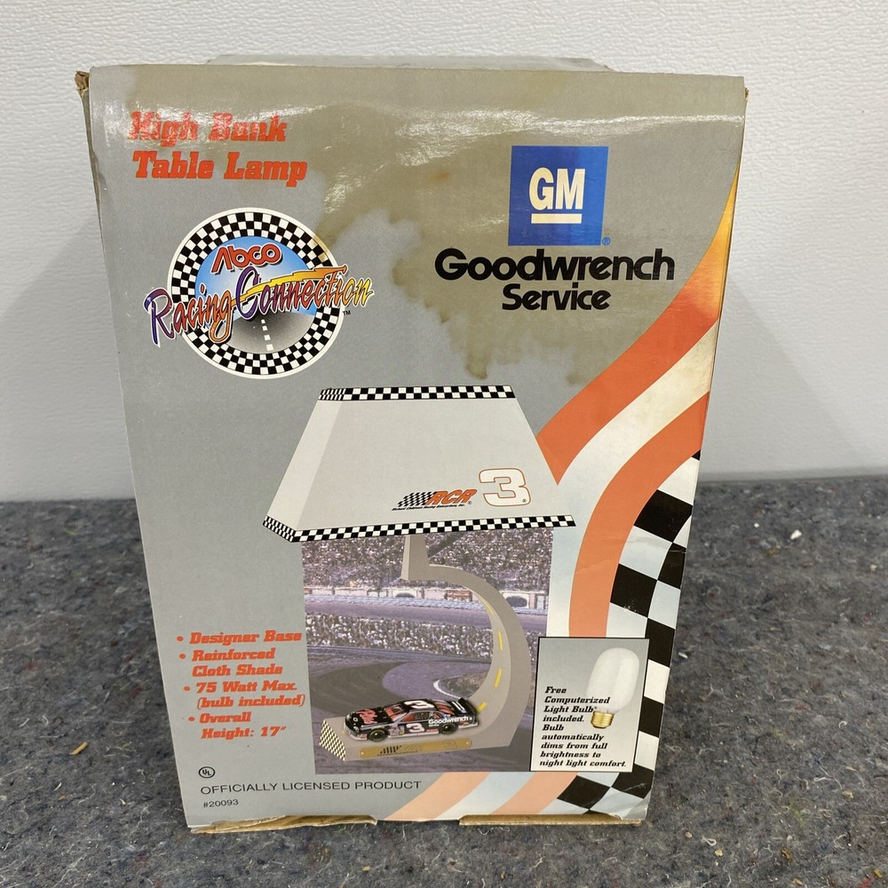 Vintage Abco Racing Connection Dale Earnhardt Sr RCR #3 High Bank Table Lamp New-image