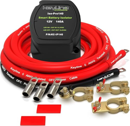 Dual Battery Isolator Kit 140A 12V VSR Automatic Charging System  