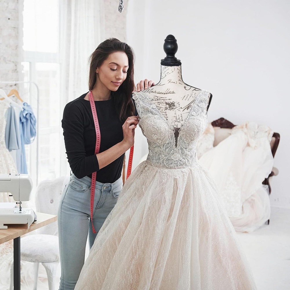 Female Dress Form Pinnable Mannequin Body Torso with Tripod Base Stand Postmark