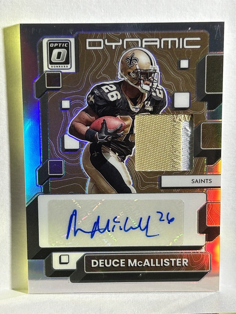 DEUCE MCALLISTER 2022 Donruss Optic DYNAMIC SILVER PRIZM GW PATCH AUTO 24/49 SSP
