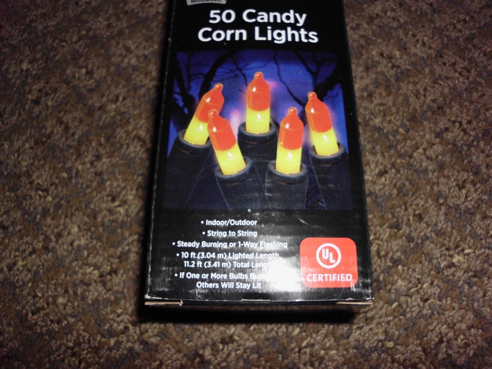50 Candy Corn Lights, NIB