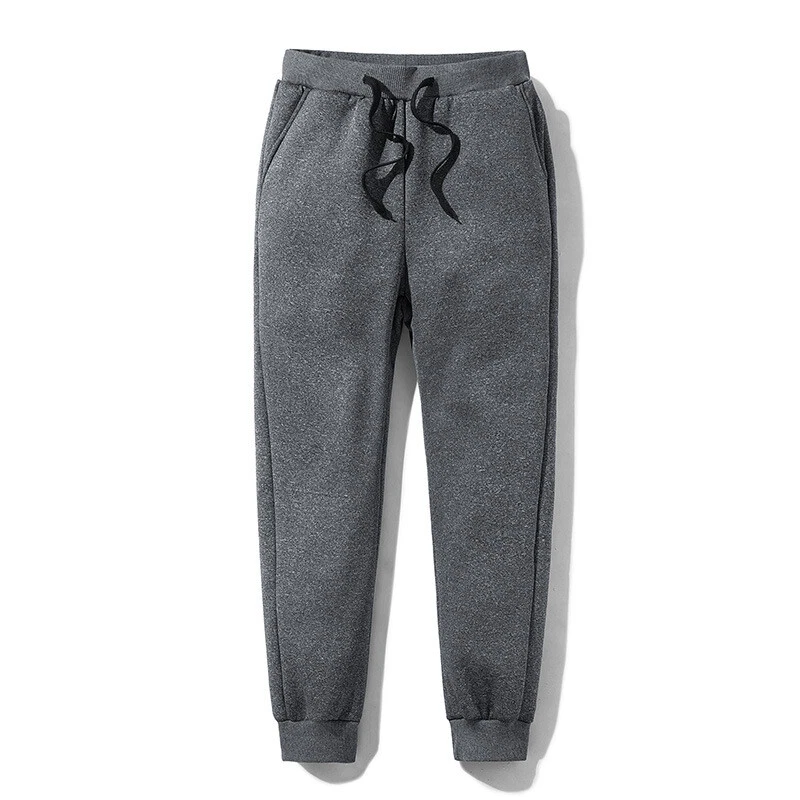 Mens Casual Pants Athletic Fleece Lined Thick Joggers Loose Warm Winter Trousers