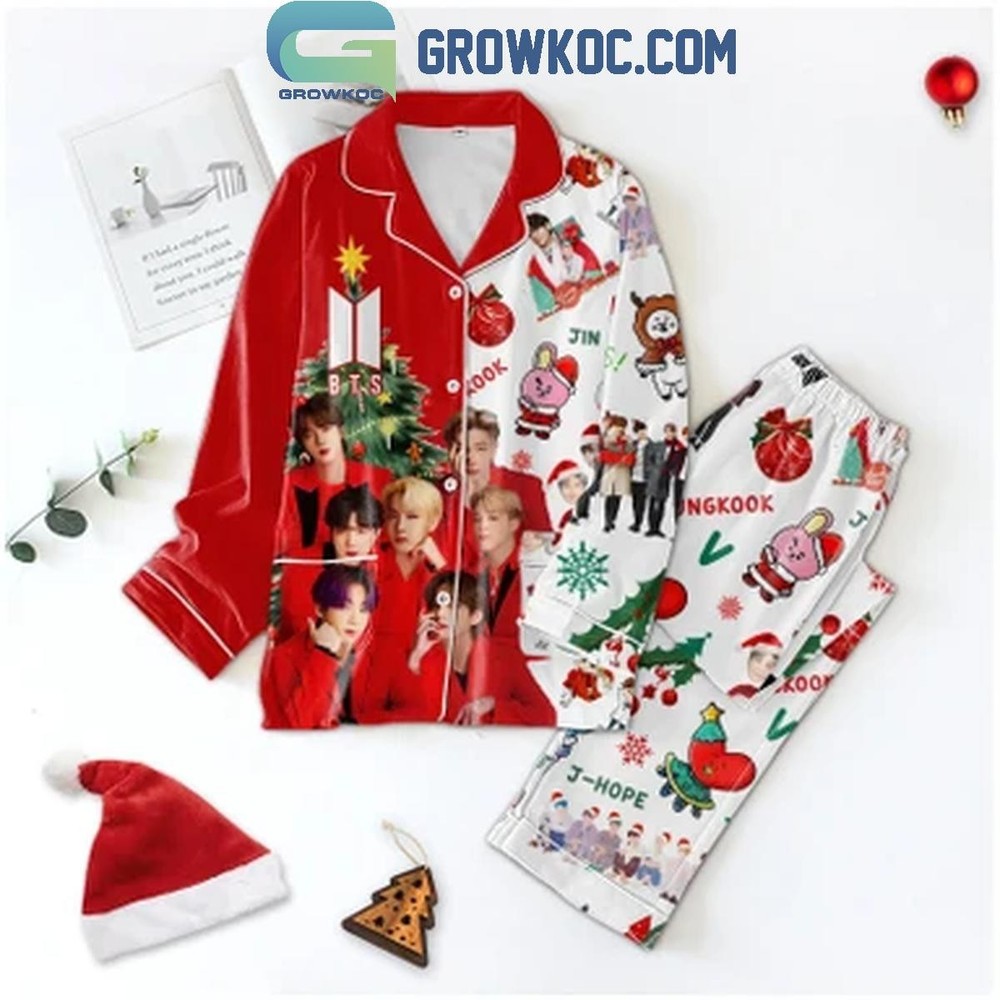 BTS Army Love 2024 Merry Christmas Polyester Pajama Set