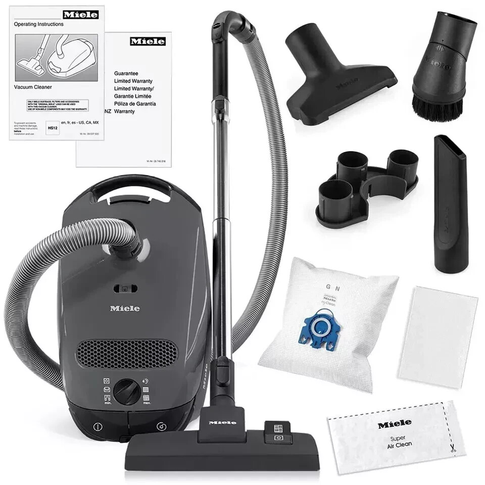 Miele Classic C1 Pure Suction PowerLine Graphite Gray Canister Vacuum Cleaner