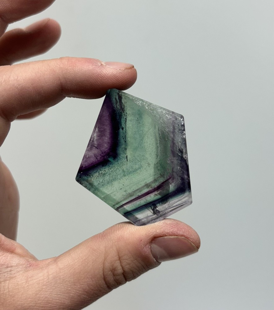 Polished Rainbow Fluorite Slab Purple Green Chinese AAA Quality-image
