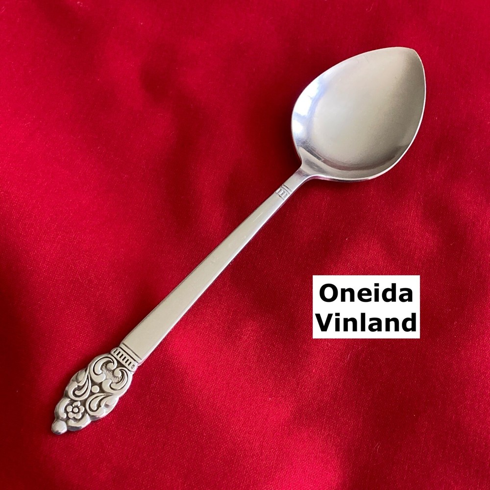 Oneida VINLAND Soup Spoon 6 7/8” Stainless Steel Flatware No Black Accent
