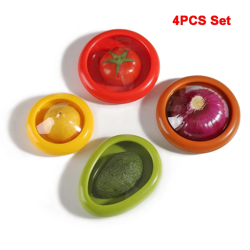 Reusable Food Saver Box Half Cut Fruit Freshing Retractable Film Storage Contain