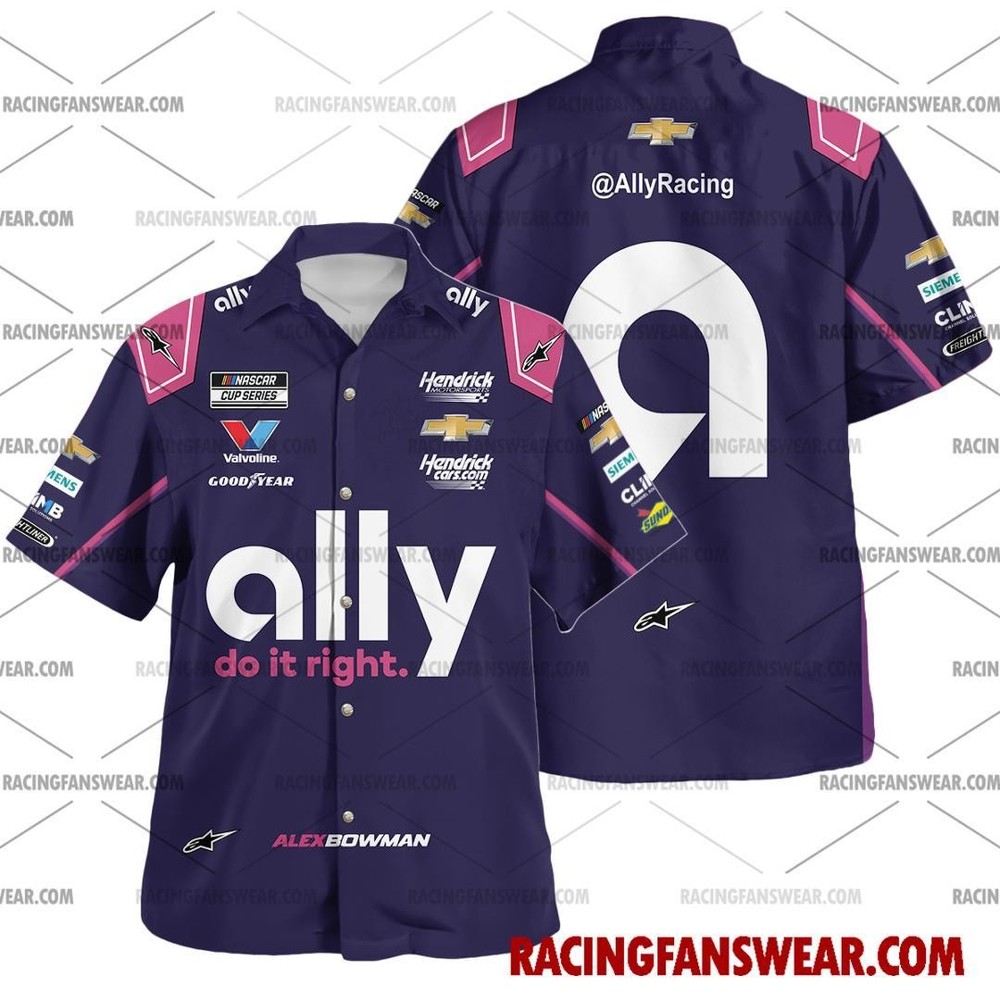 Alex Bowman Nascar Racing 2025 Hawaiian Polo Shirts