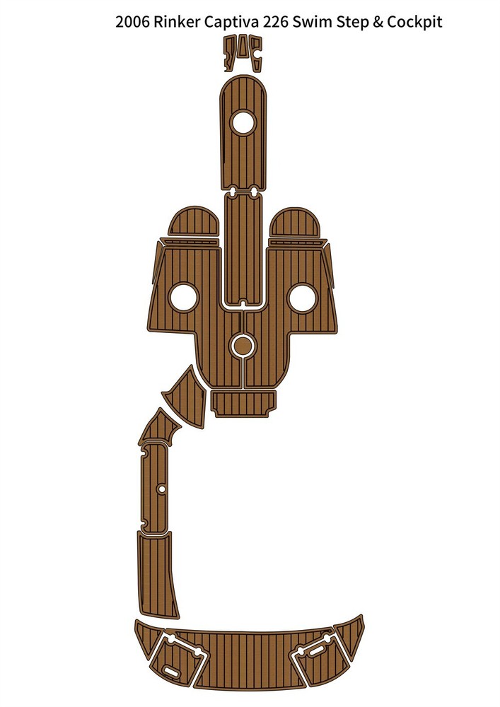 2006 Rinker Captiva 226 Swim Platform Cockpit Pad Boat EVA Foam Teak Floor R1