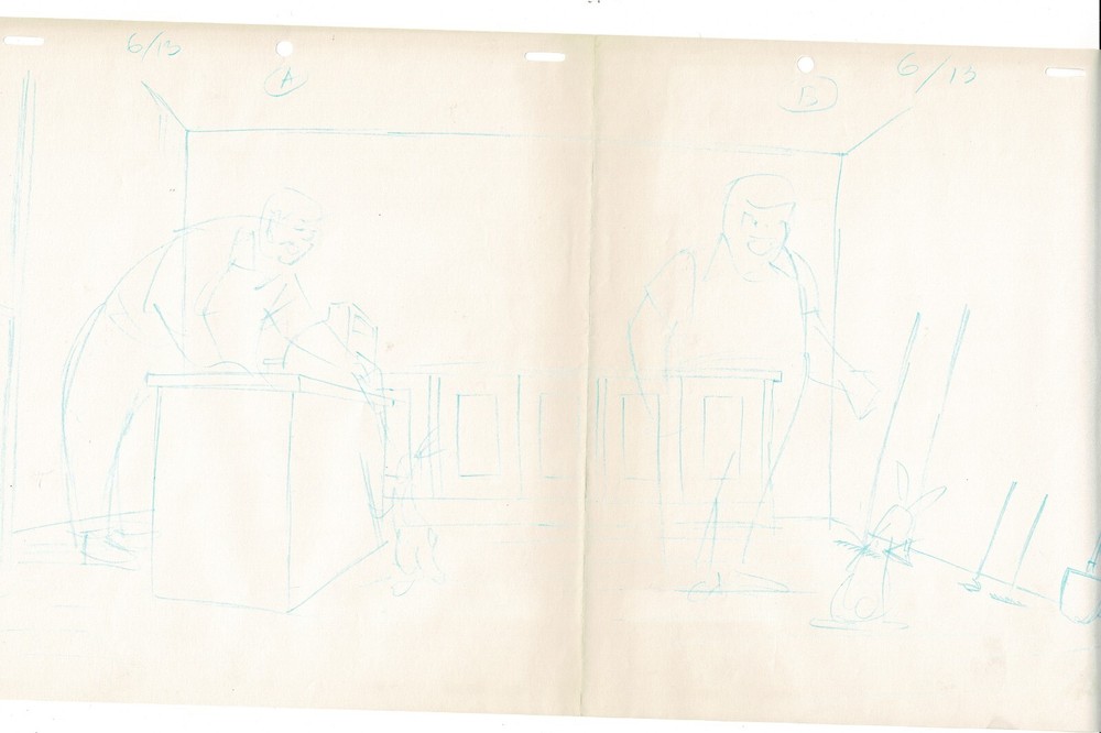 Winnie the Pooh Disney Original Production Drawing Sketch 1977 Washer d1-13