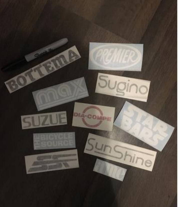 Old School BMX sticker decal pack star bars bottema suzue sugino max SST