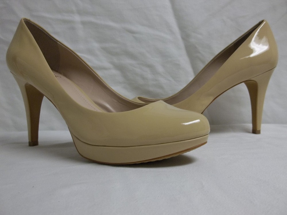 Vince Camuto Size 10 M Zella Nude Patent Leather Pumps New Womens Shoes NWOB  