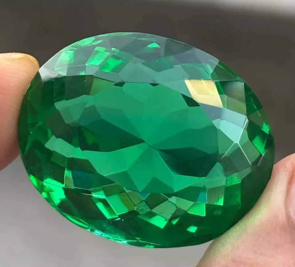 Colombian Green Emerald 120+ Carat Huge Oval Cut Loose Certified Gemstone