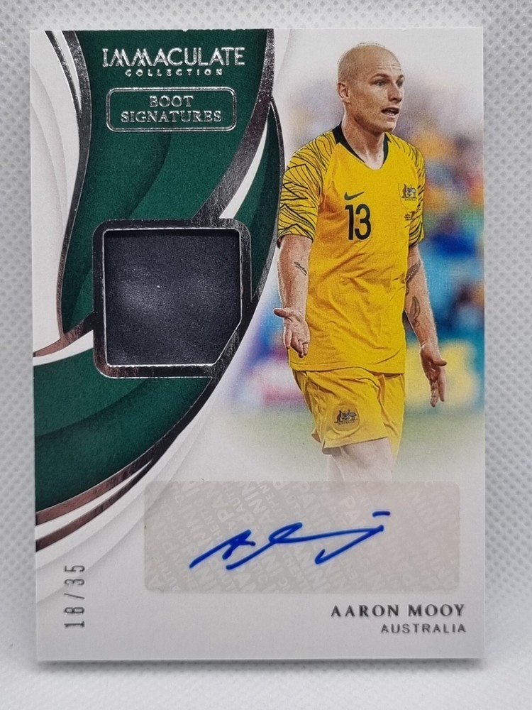 Aaron Mooy 2018-19 Panini Immaculate Autograph Boot Patch Australia Brighton 18/35-image
