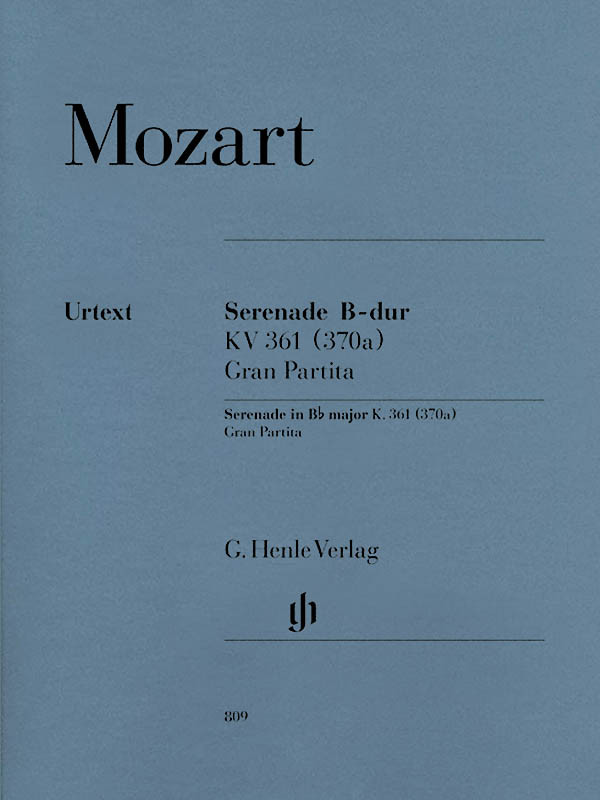 Mozart Gran Partita Bb Major K361 for Oboe Clarinet Horn Henle Urtext Music Book