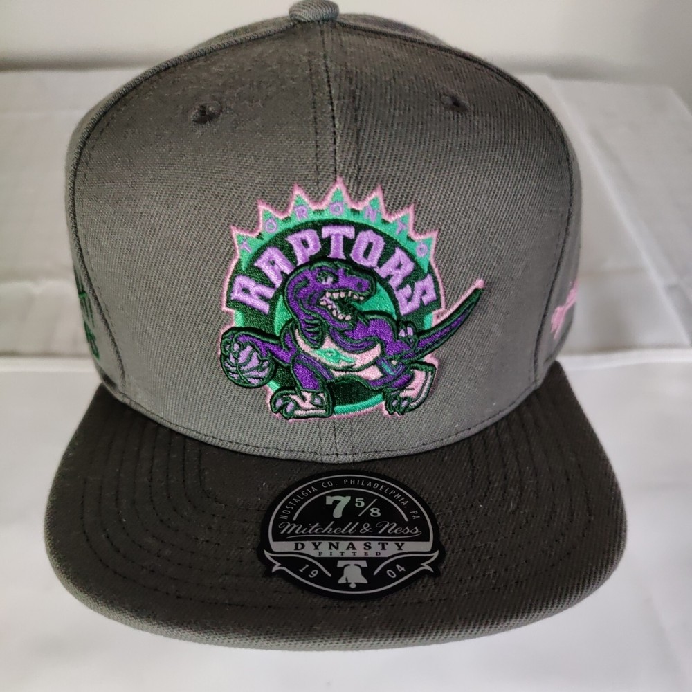 Toronto Raptors Men's Mitchell and Ness NBA Dynasty HWC Fitted Hat Size 7 5/8