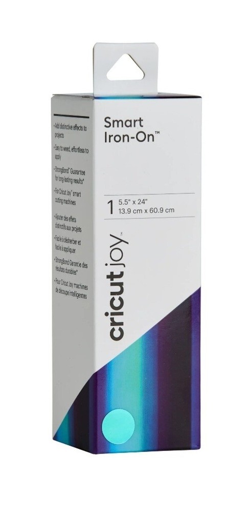 New Cricut Joy Holographic Smart Iron On 5.5 x 24in Cobalt Blue
