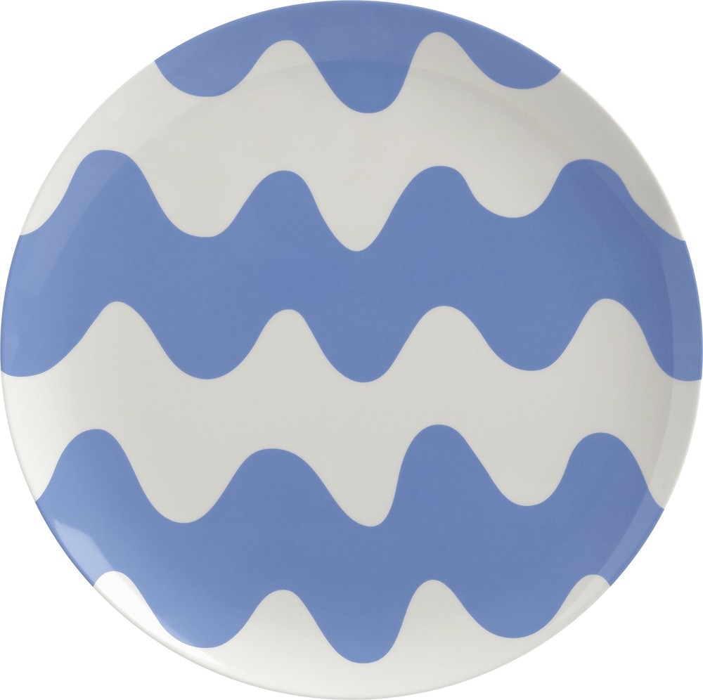 Lokki Salad Plate (Sky Blue) — Refine Your Kitchen Décor with Our White & Blu...