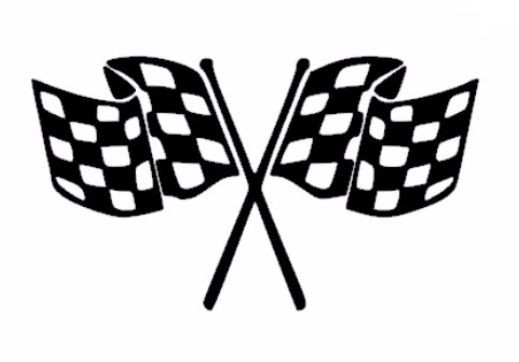 Checkered Flag Decal / Driver Number Sticker for car, truck, yeti, laptop