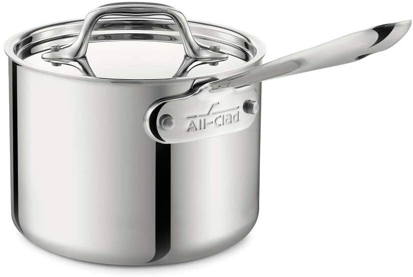 All-Clad 4202 Tri-Ply Stainless-Steel 2-qt Sauce Pan (Dent)(No Lid)