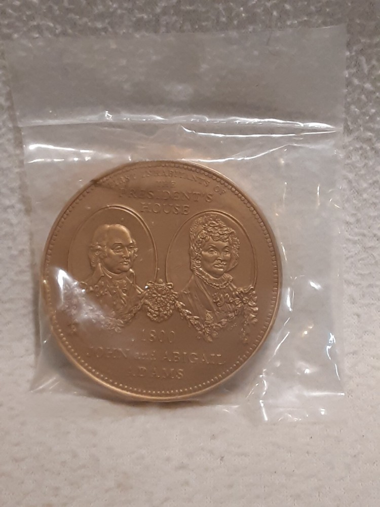 1800 2000 First Inhabitants White House John &Abigail Adams Bronze Medal-image