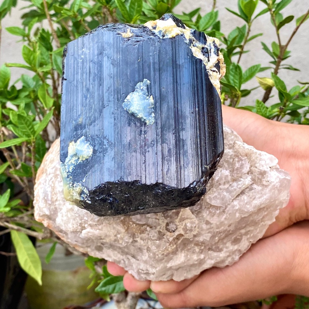 7.8LB  Natural black tourmaline quartz crystal mineral specimen healing