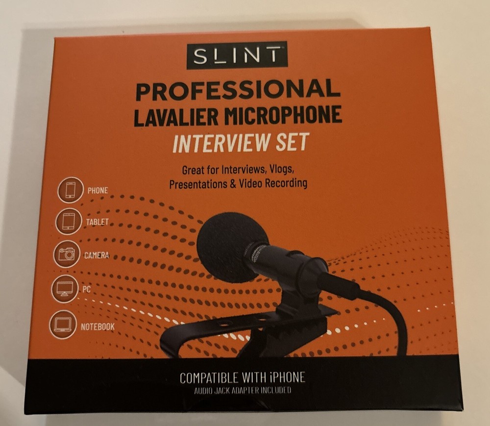 Slint Professional Lavalier Microphone Interview Set