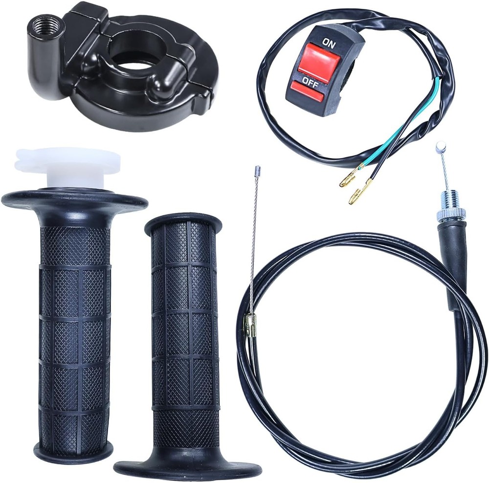 22mm Throttle Cable Grips Assembly for 110cc 125cc SSR Coolster Apollo BLACK