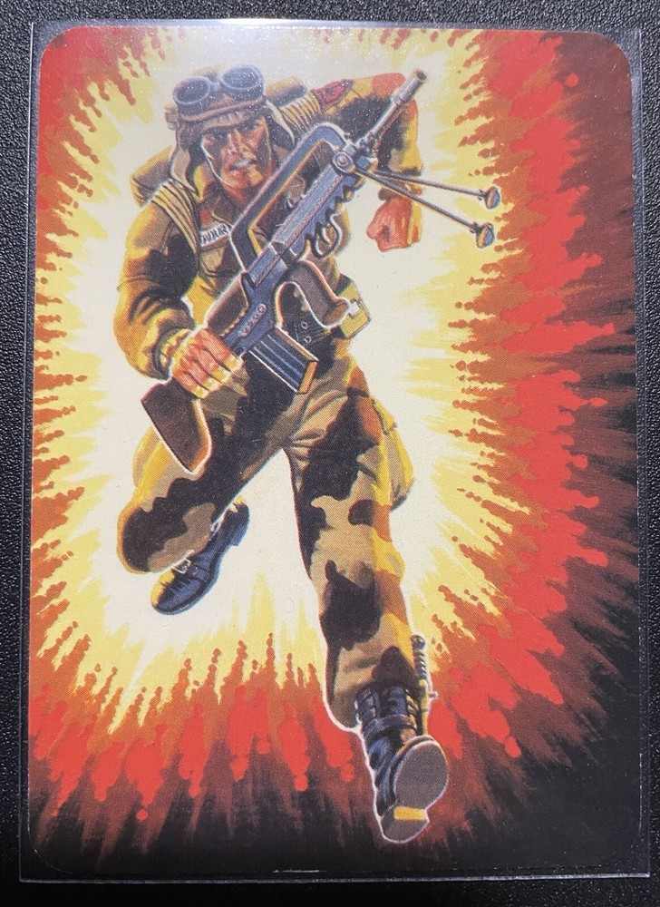 1986 Hasbro G.I. Joe Desert Trooper Dusty Trading Card w/ Code Name