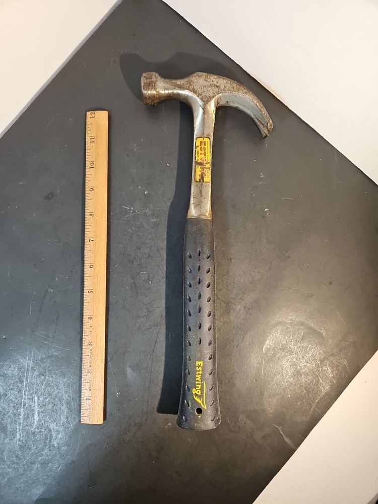VINTAGE ESTWING CLAW HAMMER MADE IN USA Blue Rubber Handle 1.7lbs 13
